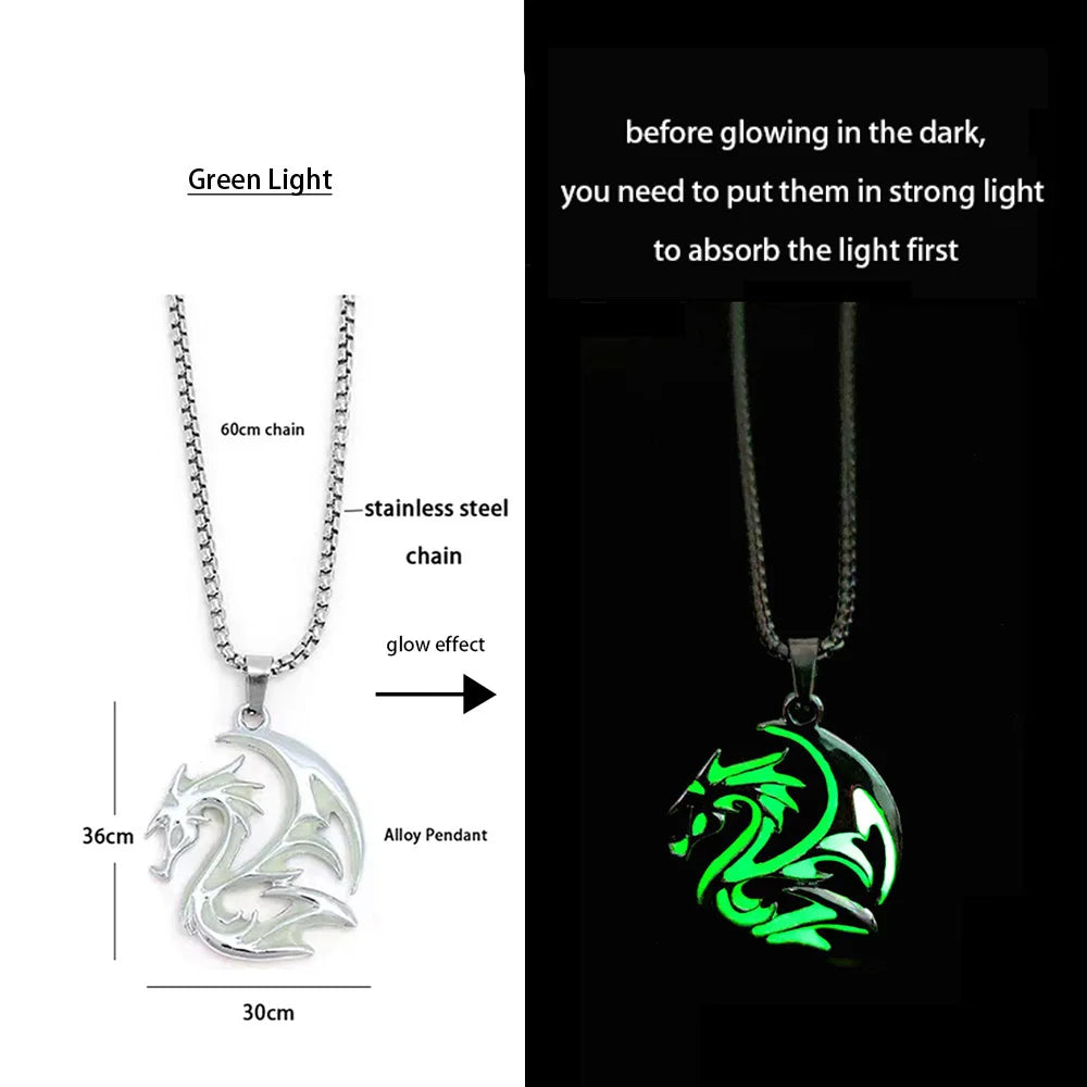 AluminiNecklace™ Glowing Dragon pendents