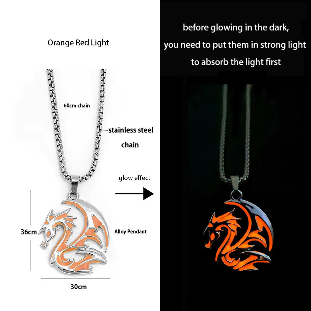AluminiNecklace™ Glowing Dragon pendents