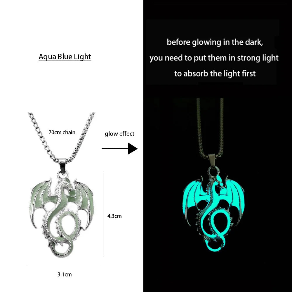AluminiNecklace™ Glowing Dragon pendents