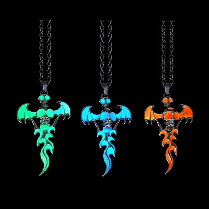 AluminiNecklace™ Glowing Dragon pendents