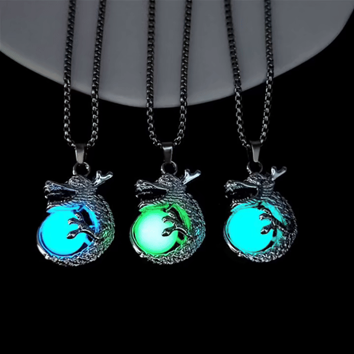 AluminiNecklace™ Glowing Dragon pendents